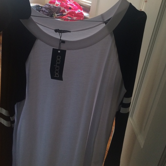 Boohoo contrast oversized baseball tee