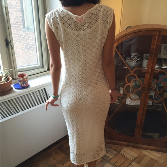 Ivory / White Crochet Knit Dress - Picture 2 of 4