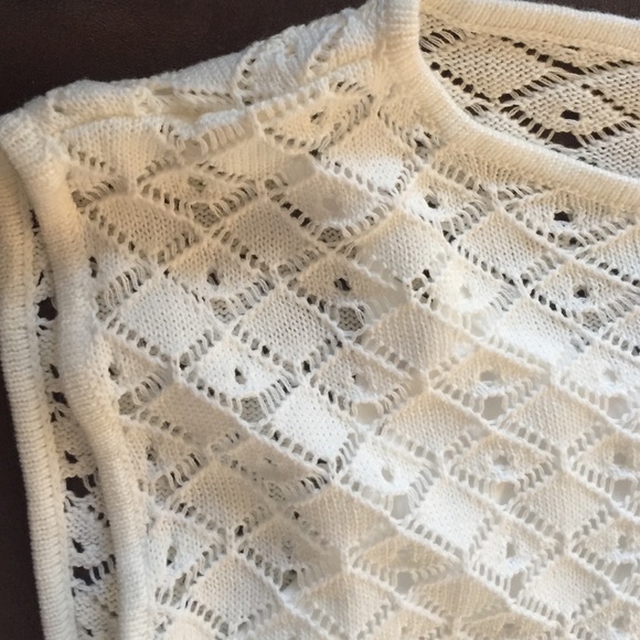 Ivory / White Crochet Knit Dress - Picture 3 of 4