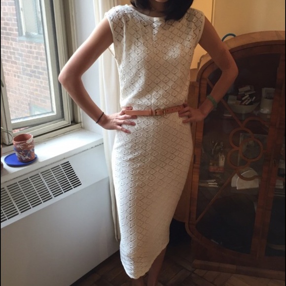 Ivory / White Crochet Knit Dress - Picture 4 of 4