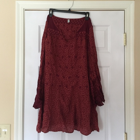 Free People Bell-Sleeve Babydoll Dress