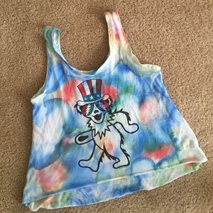 Custom Made Grateful Dead TieDye Crop Top