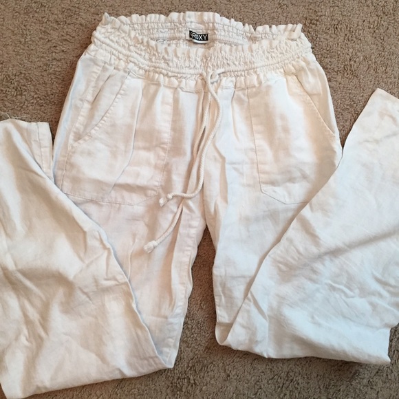White Roxy Beach Pants - Picture 3 of 4