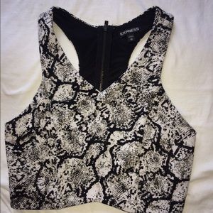 Haltered V-Neck Crop Top