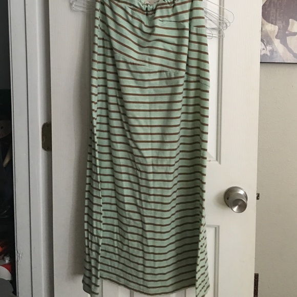 Mint and brown GIRLS maxi skirt