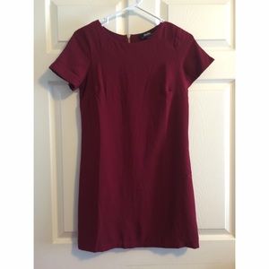 Burgundy shift dress!