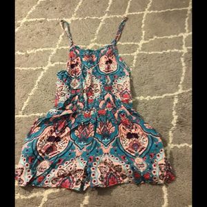 Paisley romper with pockets