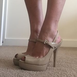 Tan peep toe INC heals! Price is firm