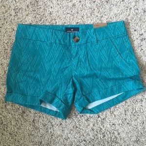 REDUCED PRICE NWT AEO teal shorts