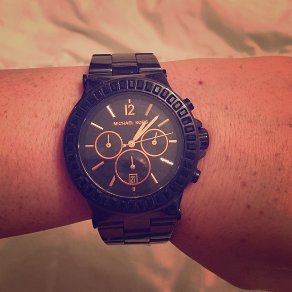 Black ceramic Michael kors watch