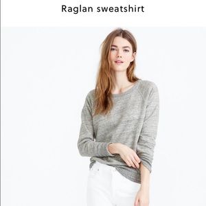 New with tags J Crew Raglan Sweatshirt XS gray