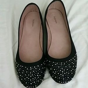 New Style & Co black Rhinestone flats size 8.5