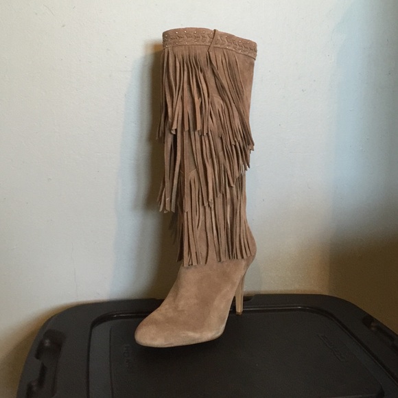 INC Fringe boots