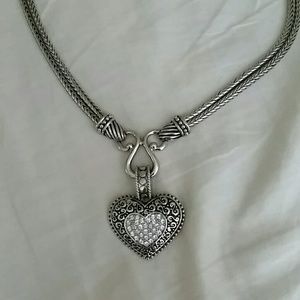 Lia Sophia silver heart pendant necklace