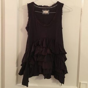 Anthropologie ruffled tank