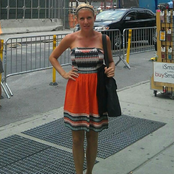 Silence and Noise strapless dress urban outfitters