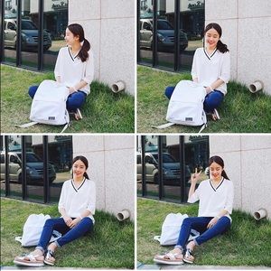 Summer White Basic T-shirt