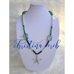 Silver Starfish Boho Chic Necklace