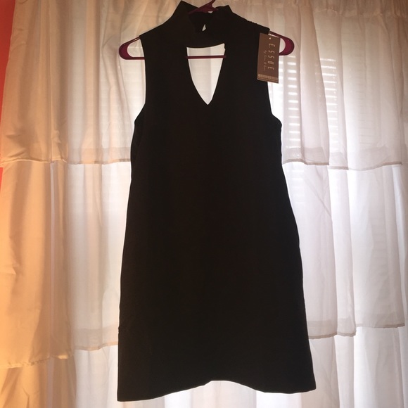 Black high neck mini dress// NEW WITH TAGS