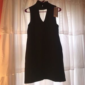 Black high neck mini dress// NEW WITH TAGS