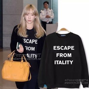 Girls generation KPOP Taeyeon Black Sweatshirt