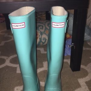 teal hunter boots