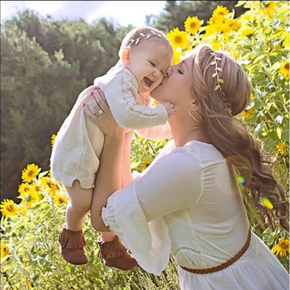 Mommy and me set headband gold leaf - Picture 3 of 4