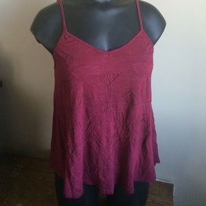 AE beaded tank top with lace up back
