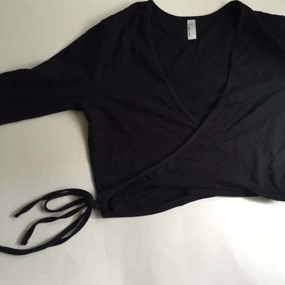 American apparel black julliard top