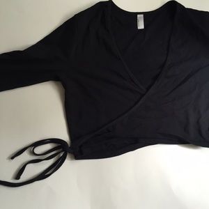 American apparel black julliard top