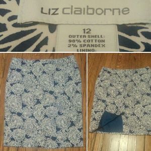 Liz Claiborne Floral Pencil Skirt