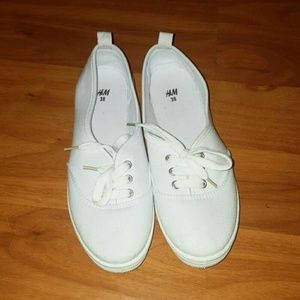White H&M Slip-ons
