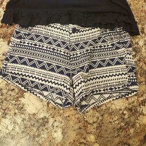 Aztec navy print shorts
