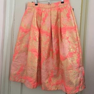 Brand new pink & gold Anthropologie party skirt