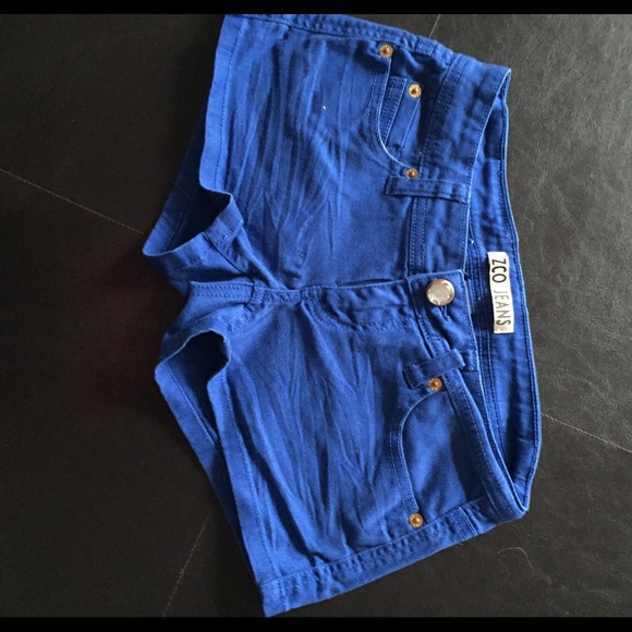 Bright blue shorts