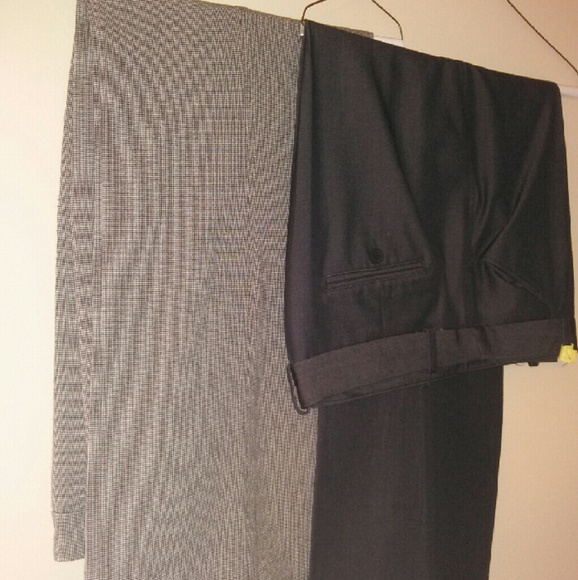 Dress Slacks checkered b&w, blue jean like