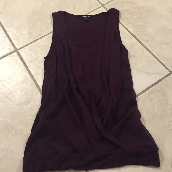 Express drape tank Plum color - Picture 3 of 4