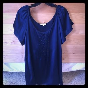 Silk flutter sleeve top