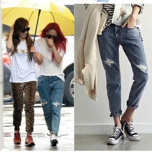KPOP Krystal Trashed Jeans
