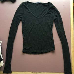 Brandy Melville Black Ribbed Long Sleeve