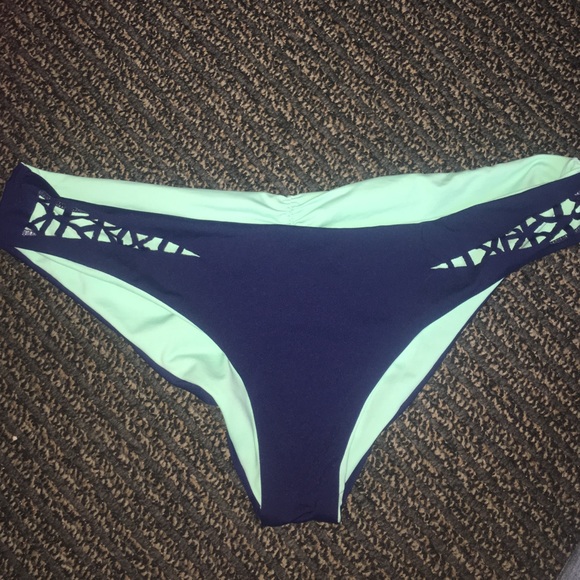 Light & Navy Blue Reversible Swim Bottoms