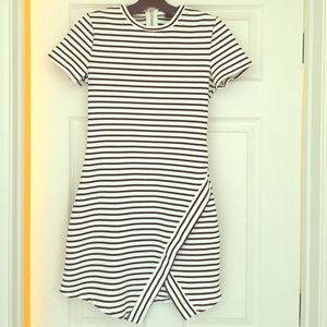 striped bodycon dress