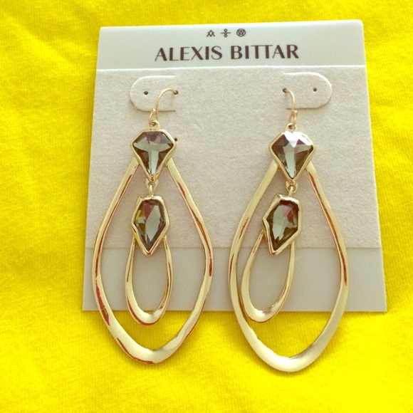Alexis Bittar gold dangle earrings