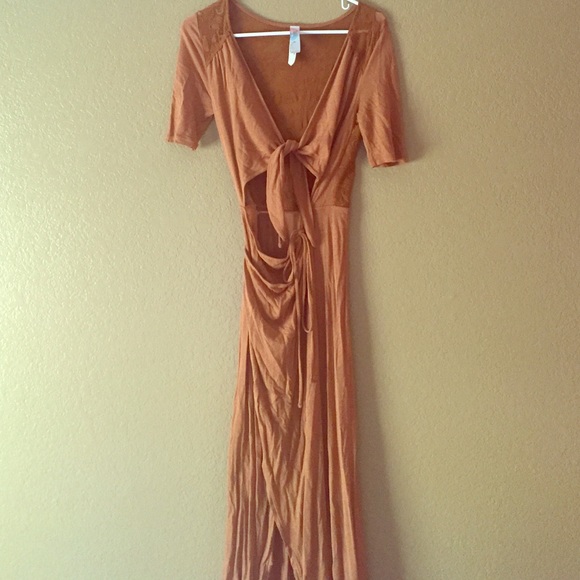 Free People burnt orange beach dress