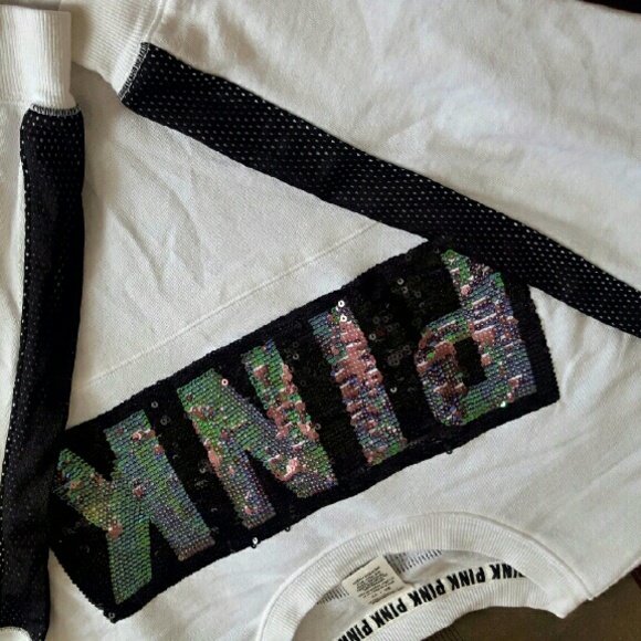 Victoria's secret sequin varsity crewneck TRADE?? - Picture 4 of 4