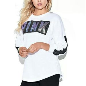 Victoria's secret sequin varsity crewneck TRADE??