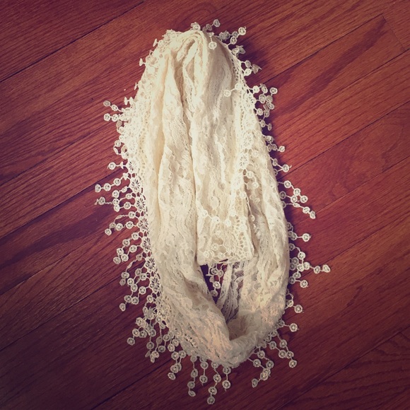 Lace infinity scarf
