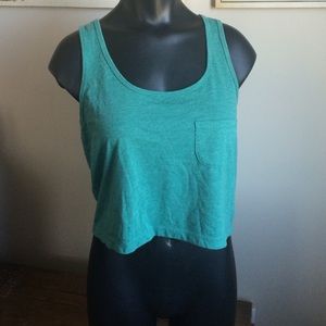 AE cropped tank with frocket