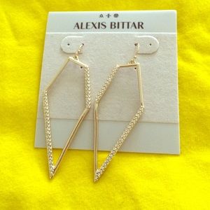 Alexis Bittar gold & Crystal dangle earrings