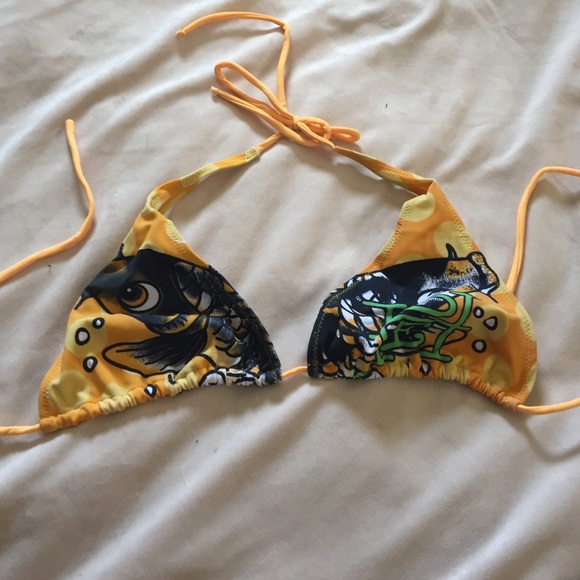 Ed hardy yellow bikini top - Picture 1 of 1